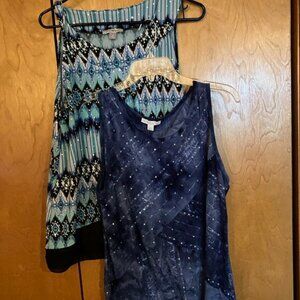 Two Sleeveless Tops for Party Time